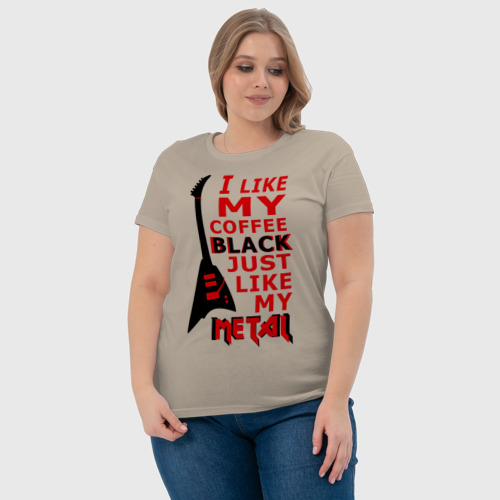 Женская футболка хлопок Mindless Self Indulgence - Coffee black, цвет миндальный - фото 6