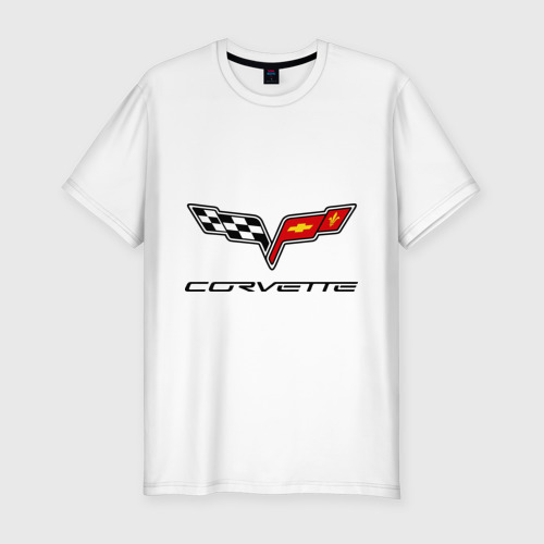 Мужская футболка хлопок Slim Chevrolet corvette