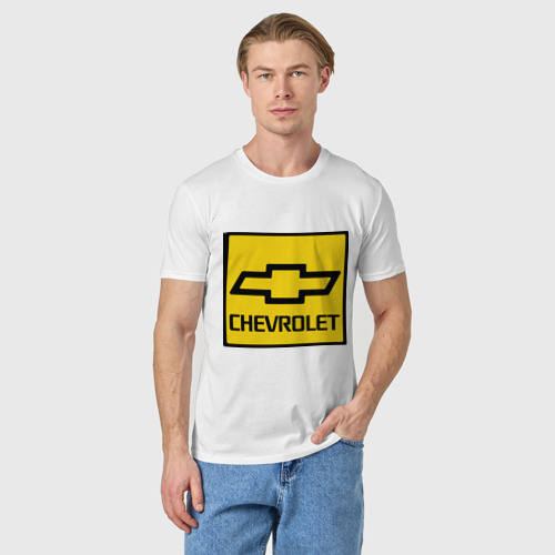 Мужская футболка хлопок logo chevrolet - фото 3