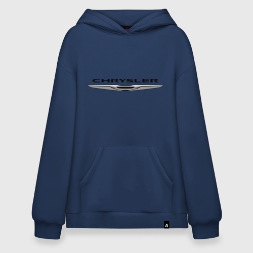 Худи SuperOversize хлопок Chrysler лого, цвет темно-синий