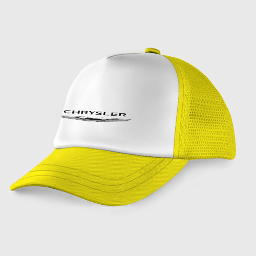 Детская кепка тракер Chrysler лого, цвет желтый