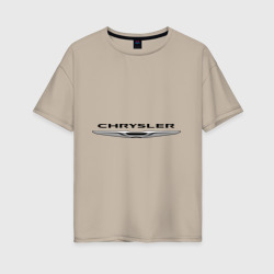 Женская футболка хлопок Oversize Chrysler лого