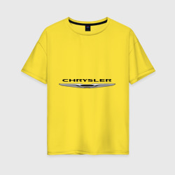 Chrysler лого – Женская футболка хлопок Oversize с принтом купить со скидкой в -16%
