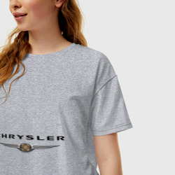 Женская футболка хлопок Oversize Chrysler logo - фото 2