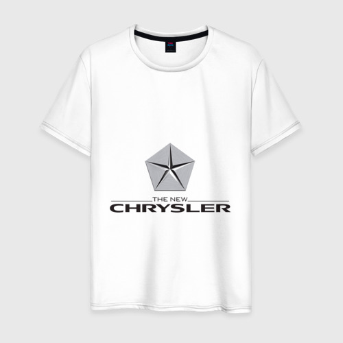 Мужская футболка хлопок The new chrysler, цвет белый