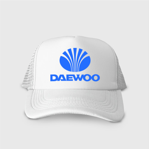 Кепка тракер с сеткой Logo daewoo, цвет белый