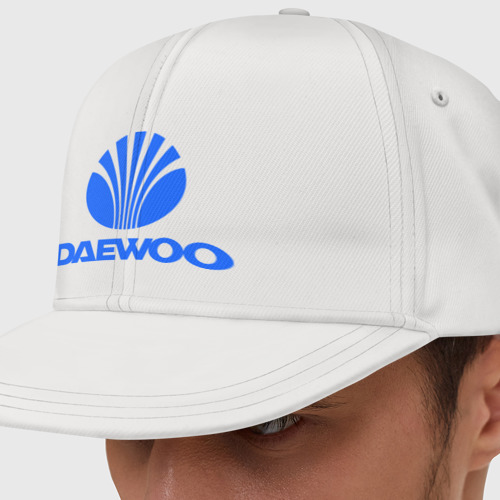 Кепка снепбек с прямым козырьком Logo daewoo, цвет белый