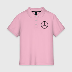 Женское поло хлопок Mercedes-Benz logo
