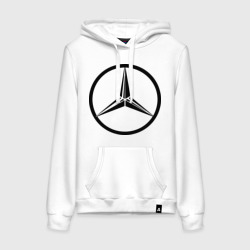 Женская толстовка хлопок Mercedes-Benz logo