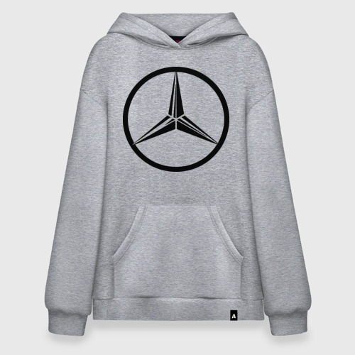 Худи SuperOversize хлопок Mercedes-Benz logo, цвет меланж