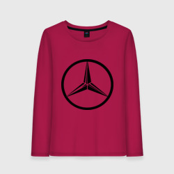 Женский лонгслив хлопок Mercedes-Benz logo