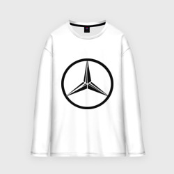 Женский лонгслив oversize хлопок Mercedes-Benz logo