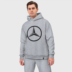 Мужской костюм oversize хлопок Mercedes-Benz logo - фото 2