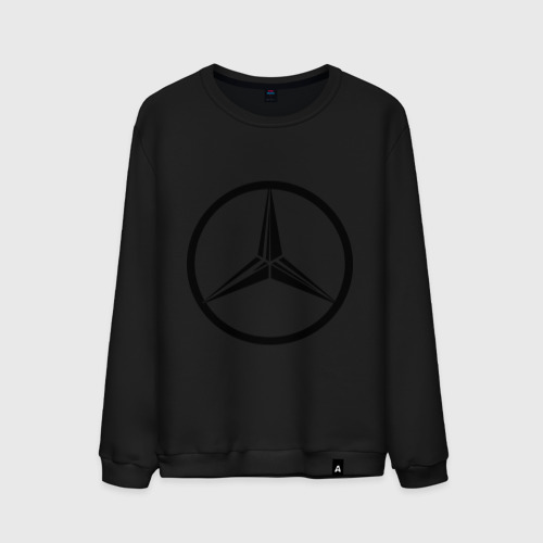 Мужской свитшот хлопок Mercedes-Benz logo, цвет черный