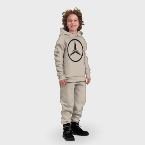 Детский костюм хлопок Oversize Mercedes-Benz logo, цвет миндальный - фото 3