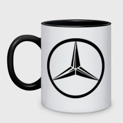 Кружка двухцветная Mercedes-Benz logo