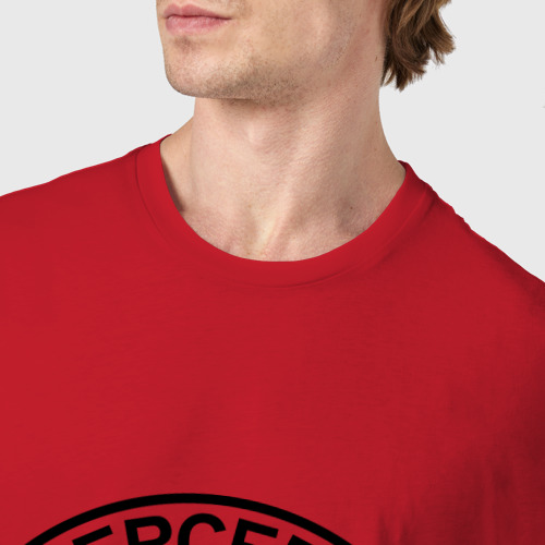 Мужская футболка хлопок Mercedes-Benz, цвет красный - фото 6