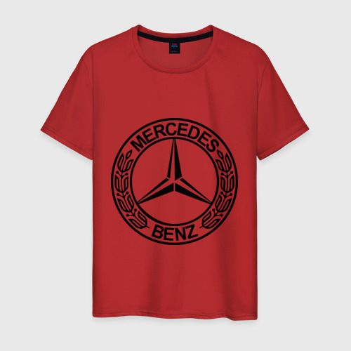 Мужская футболка хлопок Mercedes-Benz, цвет красный