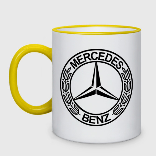 Кружка двухцветная Mercedes-Benz, цвет Кант желтый