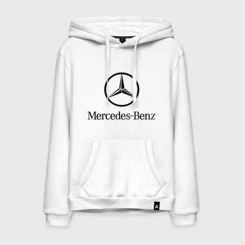 Мужская толстовка хлопок Logo Mercedes-Benz, цвет белый