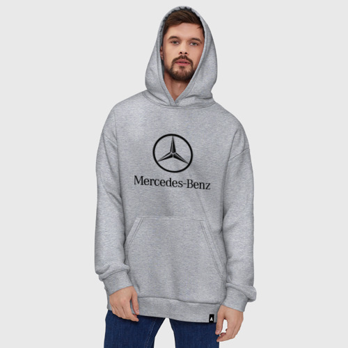 Худи SuperOversize хлопок Logo Mercedes-Benz, цвет меланж - фото 5