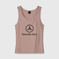Женская майка хлопок Logo Mercedes-Benz
