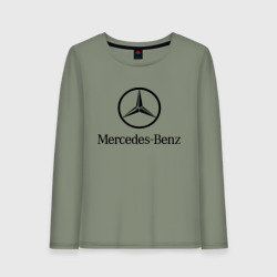 Женский лонгслив хлопок Logo Mercedes-Benz