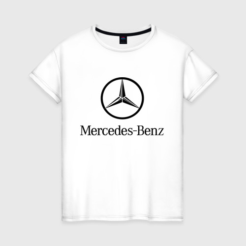 Женская футболка хлопок Logo Mercedes-Benz