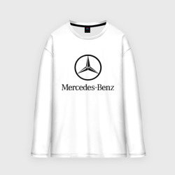 Женский лонгслив oversize хлопок Logo Mercedes-Benz