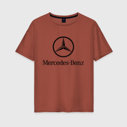Женская футболка хлопок Oversize Logo Mercedes-Benz
