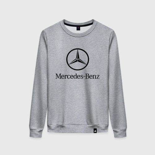 Женский свитшот хлопок Logo Mercedes-Benz, цвет меланж