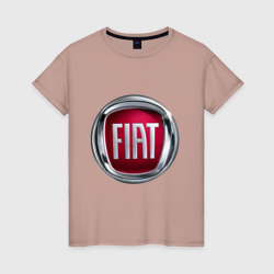 Женская футболка хлопок Fiat logo