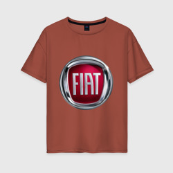 Женская футболка хлопок Oversize Fiat logo