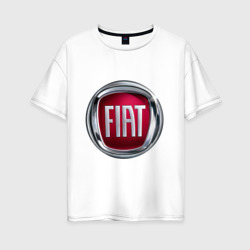 Женская футболка хлопок Oversize Fiat logo