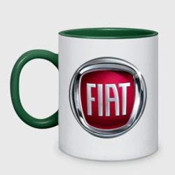 Кружка двухцветная Fiat logo