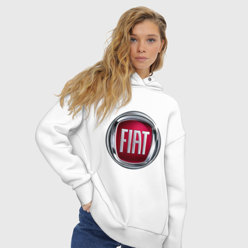 Женское худи Oversize хлопок Fiat logo - фото 4