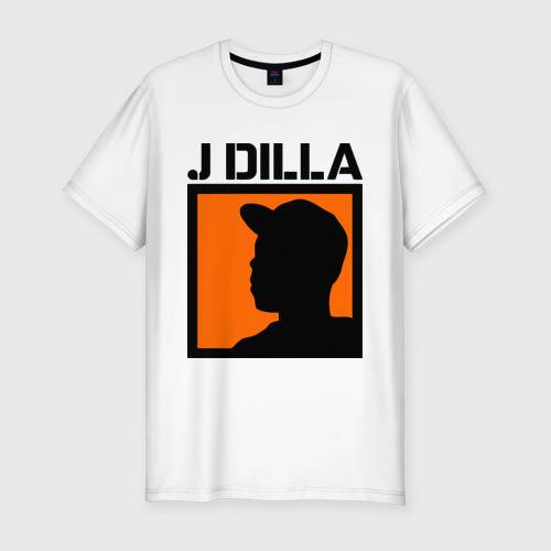 Мужская футболка хлопок Slim J Dilla, цвет белый