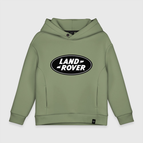 Детское худи Oversize хлопок Land Rover logo, цвет авокадо