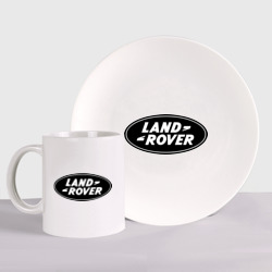 Набор: тарелка + кружка Land Rover logo