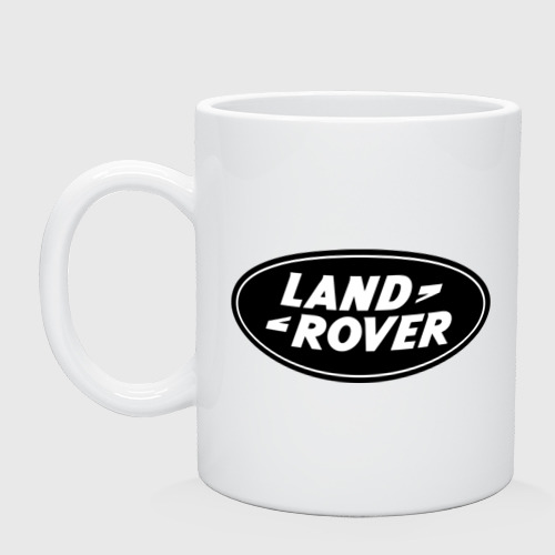 Кружка керамическая Land Rover logo, цвет белый