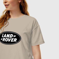 Женская футболка хлопок Oversize Land Rover logo - фото 2