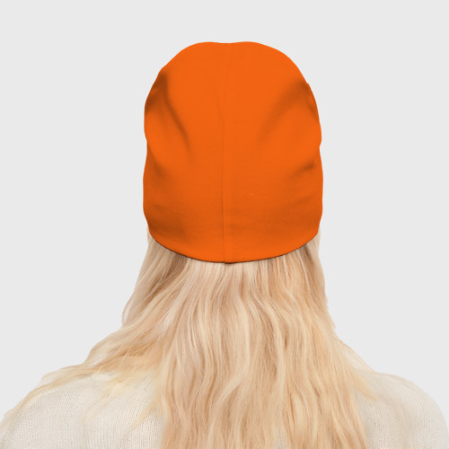 Женская шапка демисезонная Land Rover logo, цвет оранжевый - фото 4