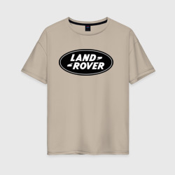 Женская футболка хлопок Oversize Land Rover logo