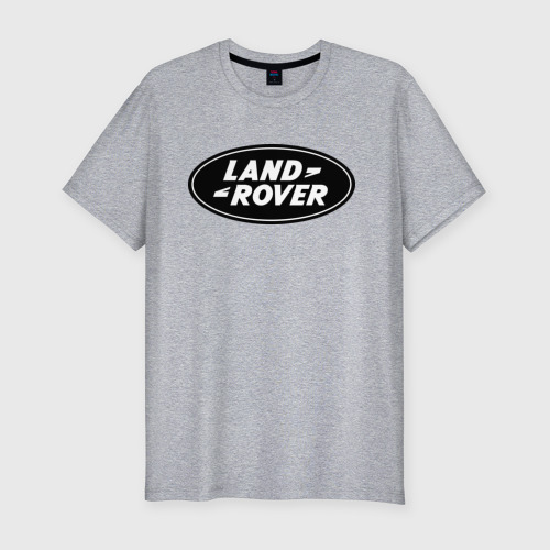Мужская футболка хлопок Slim Land Rover logo, цвет меланж