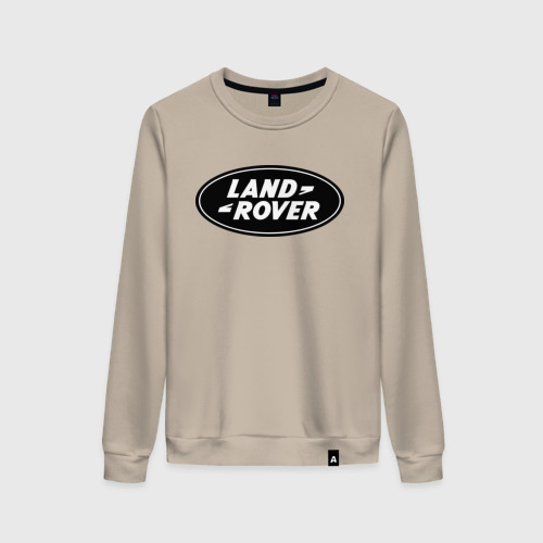 Женский свитшот хлопок Land Rover logo, цвет миндальный