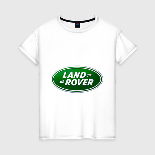 Женская футболка хлопок Logo Land Rover, цвет белый