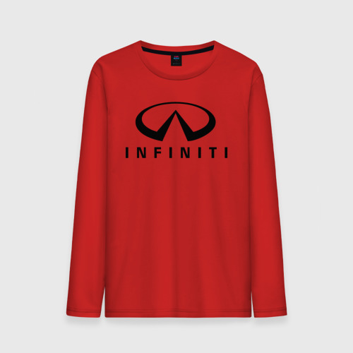 Мужской лонгслив хлопок Infiniti logo, цвет красный