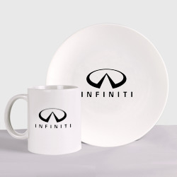 Набор: тарелка + кружка Infiniti logo