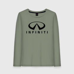 Женский лонгслив хлопок Infiniti logo