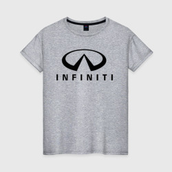 Женская футболка хлопок Infiniti logo